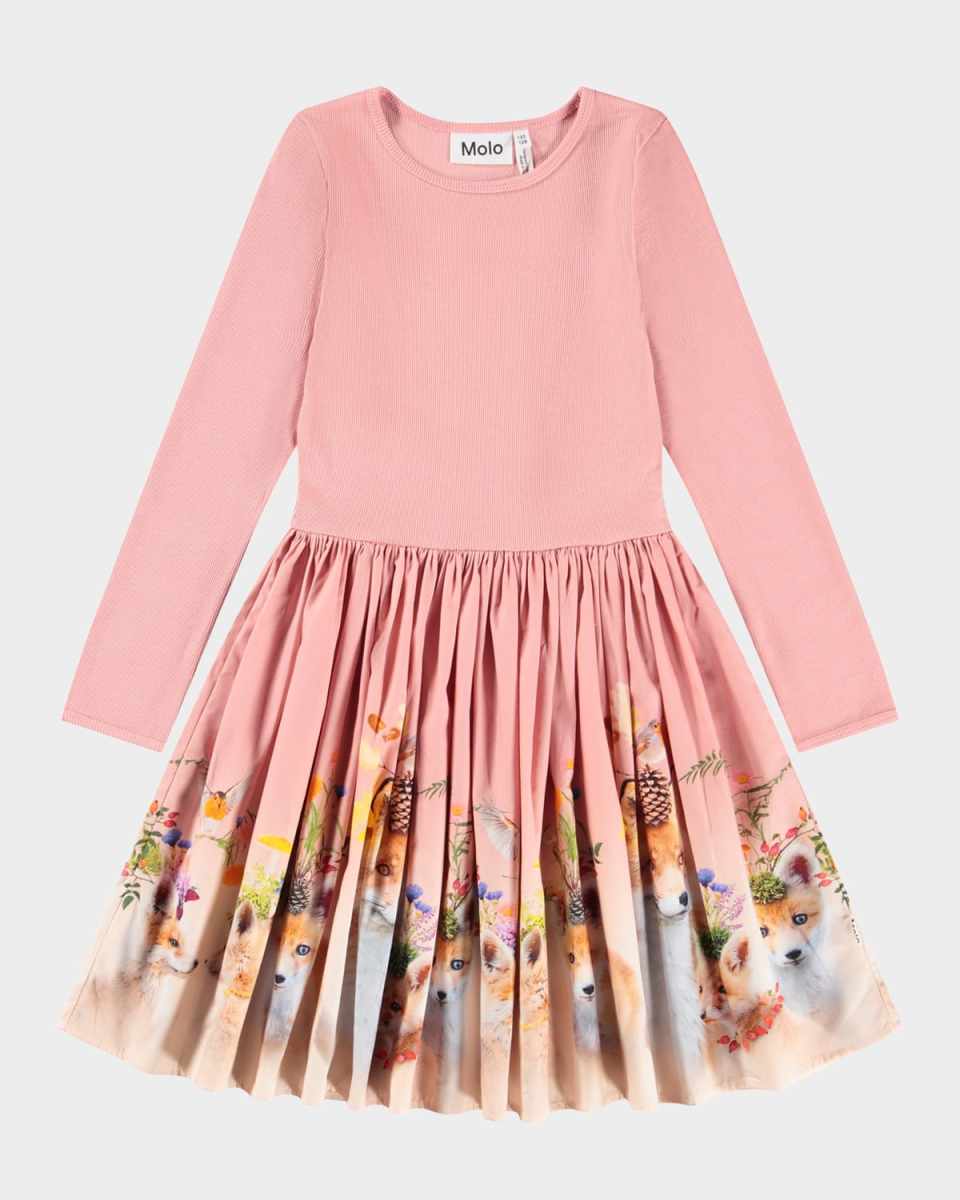 Girl's Casie Poplin-Skirt Dress, Size 3T-6